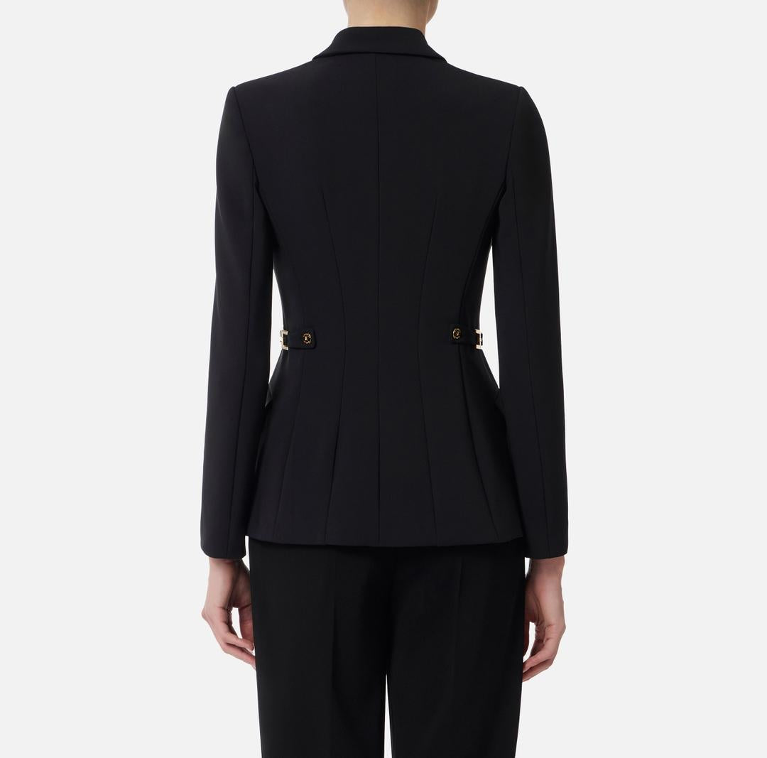 Giacca in crêpe leggero con dettagli gioiello GI17556E2 110 ELISABETTA FRANCHI 