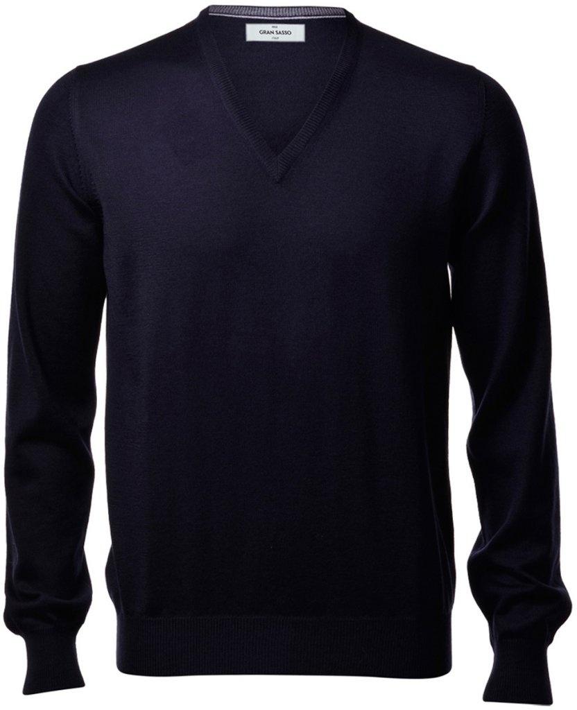 Maglia uomo scollo a v in pura lana