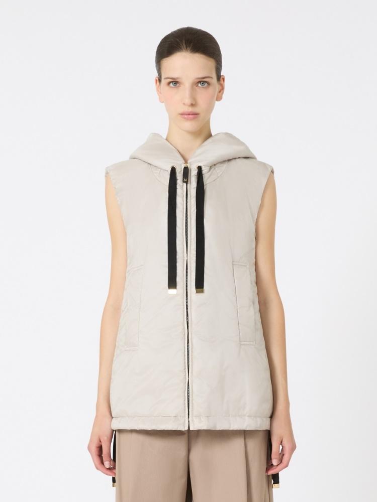 Gilet imbottito con cappuccio in tela antigoccia GREENGO 003 MAX MARA THE CUBE 
