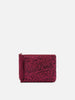 Pochette Aline in scuba con stampa leopardata e strass applicati