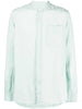 Camicia uomo in lino con collo coreano