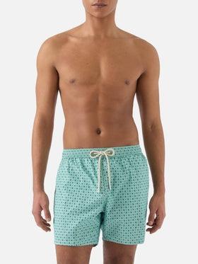 Costume mare Lighting Micro verde chiaro con stampa geometrica all-over<BR/> LIG0016 00071L MC2 SAINT BARTH 