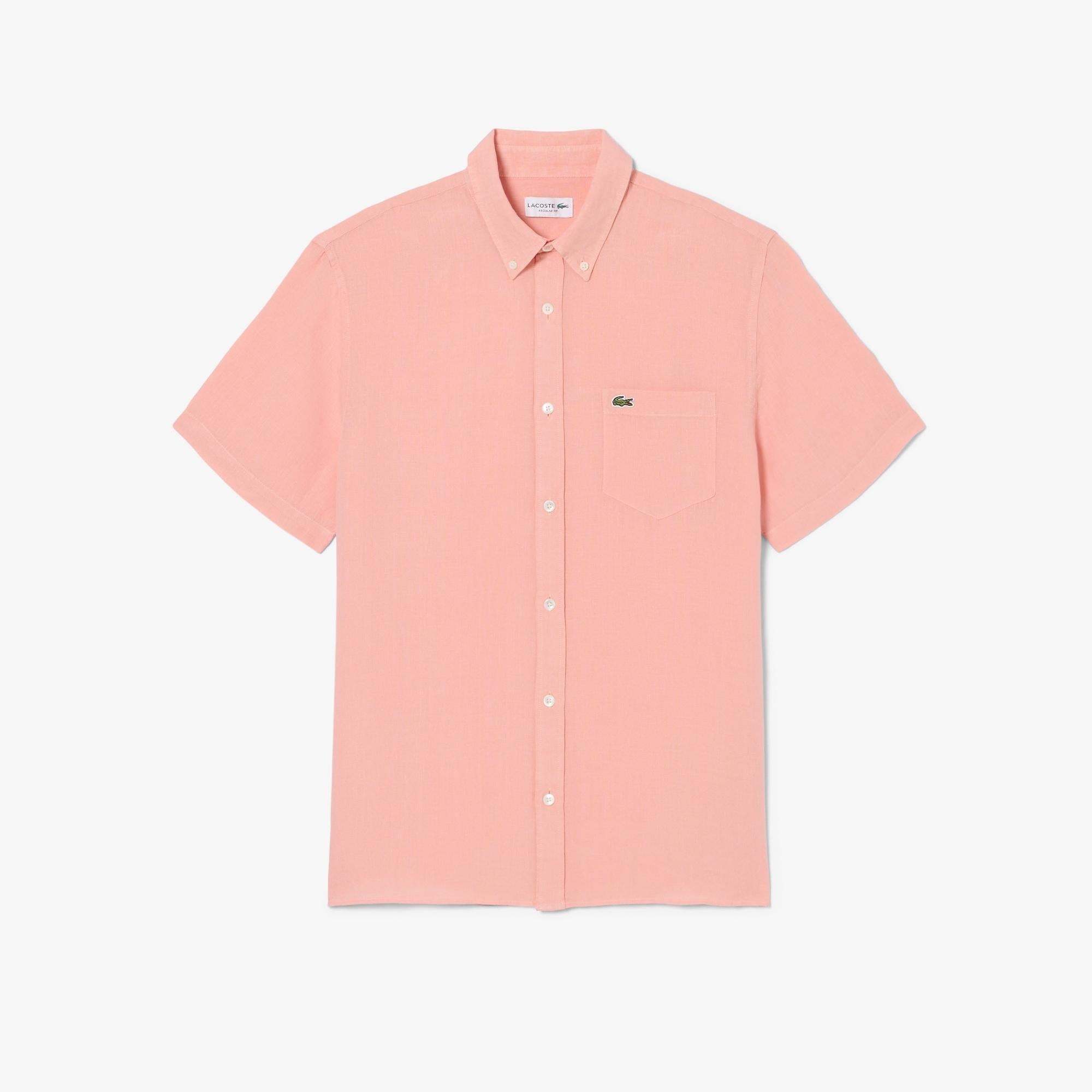 Camicia di lino a maniche corte CH5699 UI2 LACOSTE 