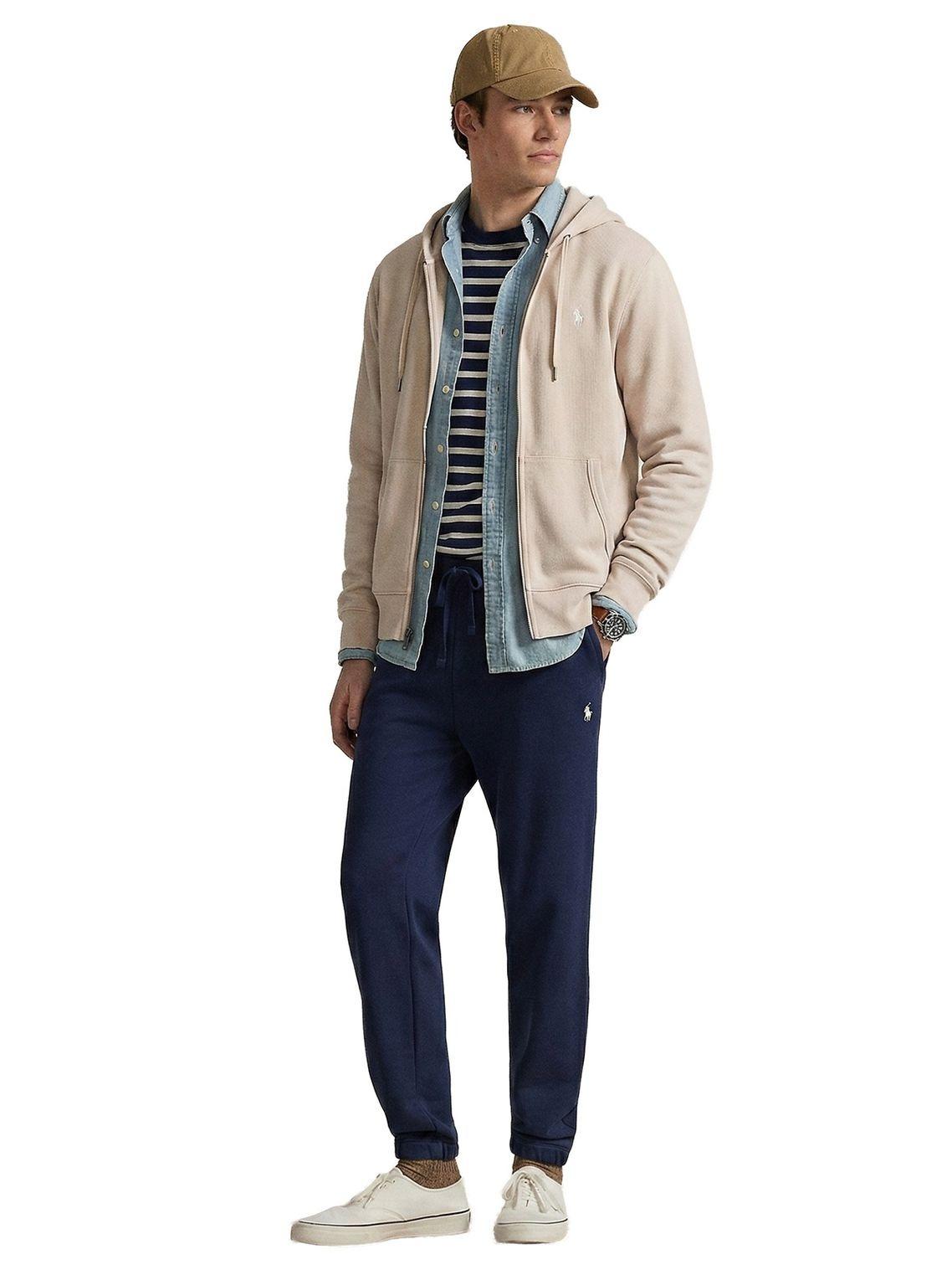 Felpa in misto cotone con zip e cappuccio 710916692 019 RALPH LAUREN 