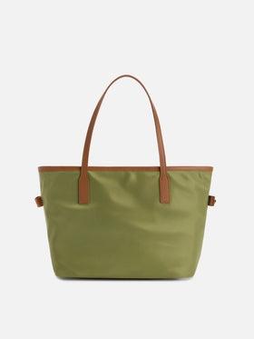Borsa City medium in nylon verde militare<BR/> CB0002 00219L MC2 SAINT BARTH 