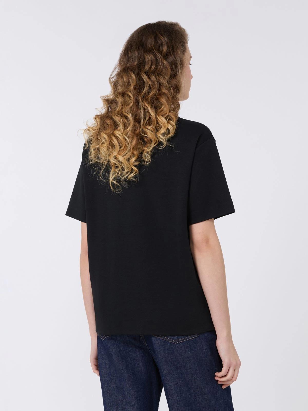 T-shirt boxy in jersey di cotone - Nero<BR/> WKDMULTID 012 WEEKEND 