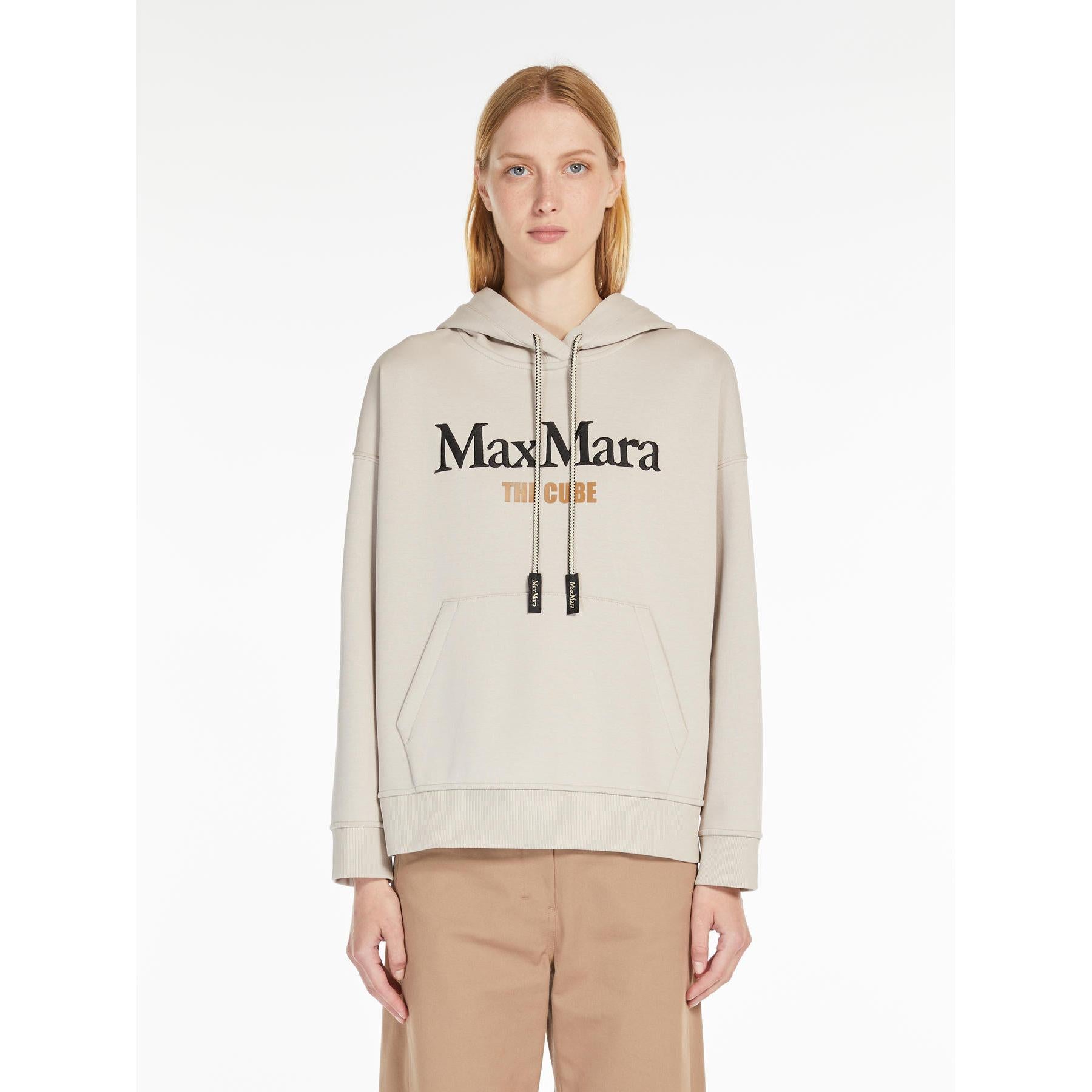 Felpa donna in misto cotone con ricamo AGATA 001 S MAX MARA 