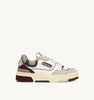 SNEAKERS CLC LOW IN SUEDE E PELLE AVORIO E BURGUNDY