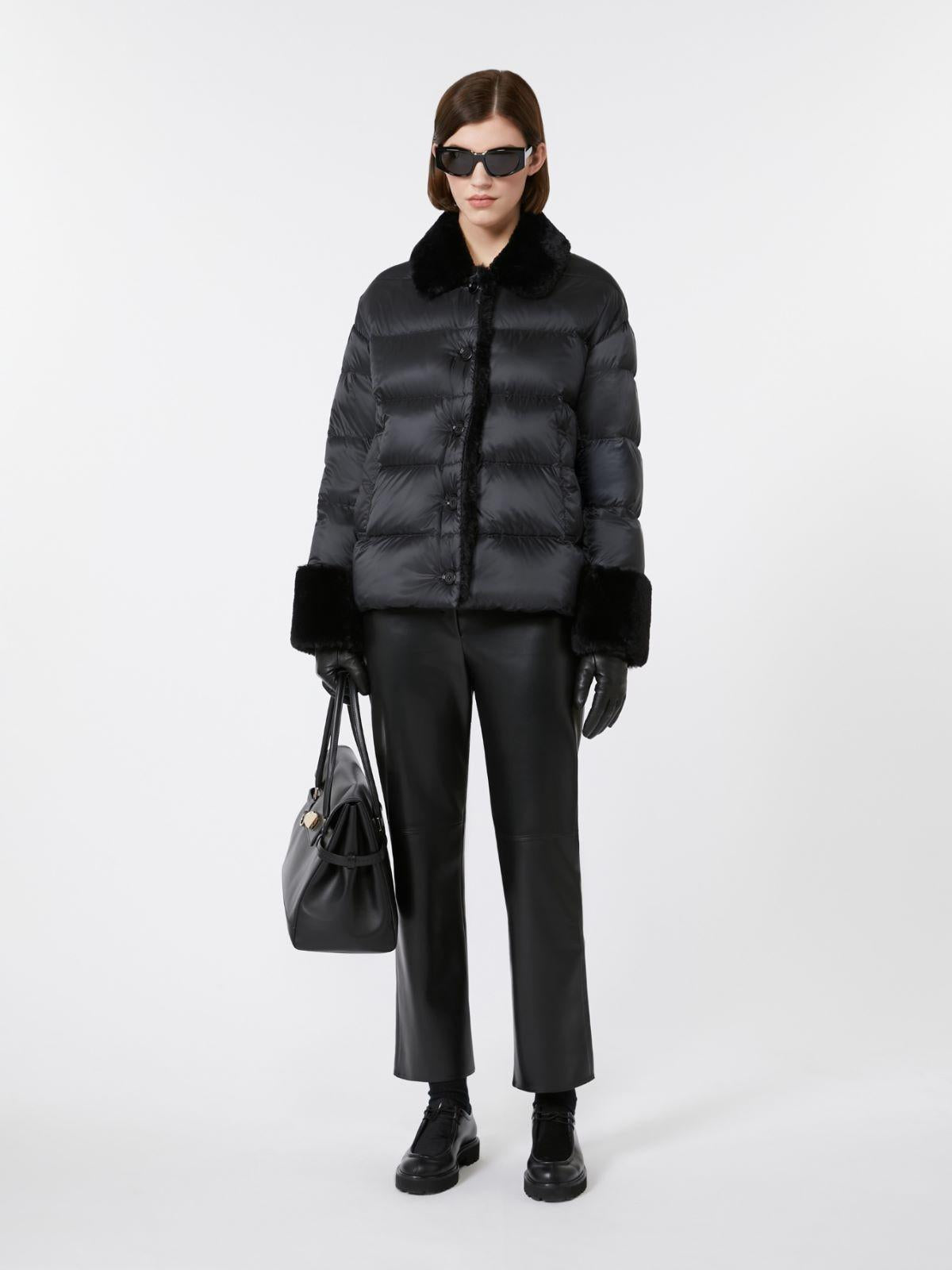 Pantalone slim in tessuto spalmato SUBLIME 004 S MAX MARA 