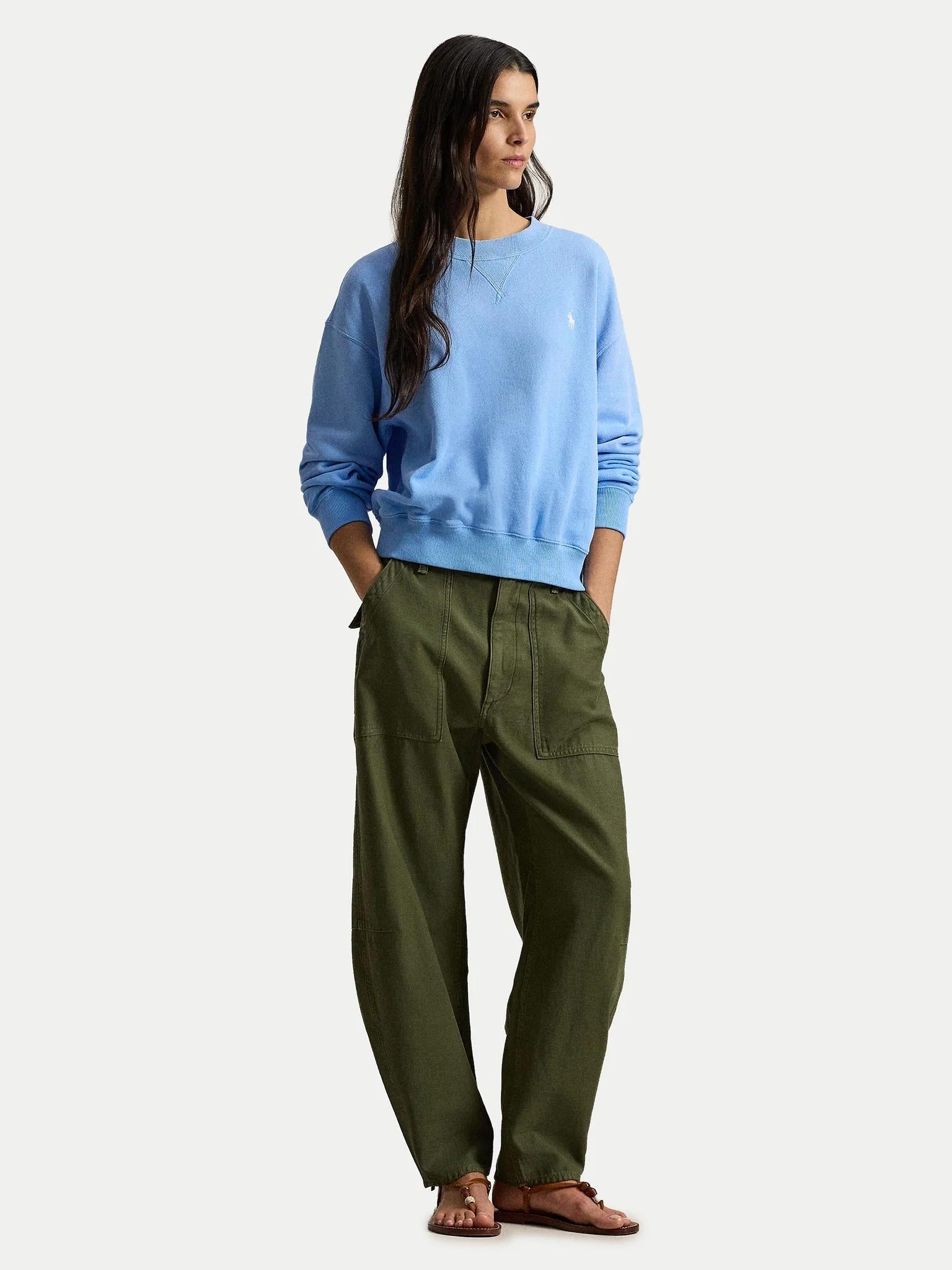 Felpa donna in misto cotone girocollo 211971690 500 RALPH LAUREN 