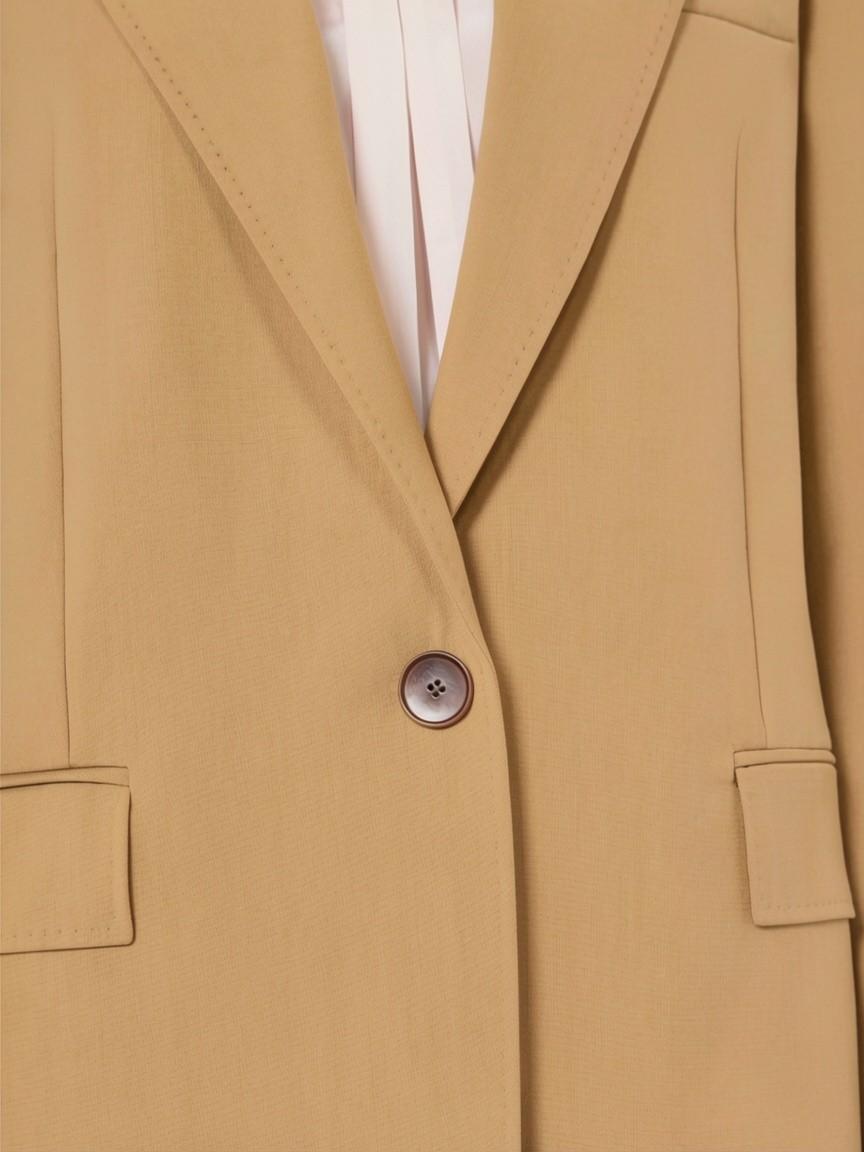 Blazer monopetto in lana stretch - Cioccolato<BR/> MSTBALCO 002 MAX MARA STUDIO 