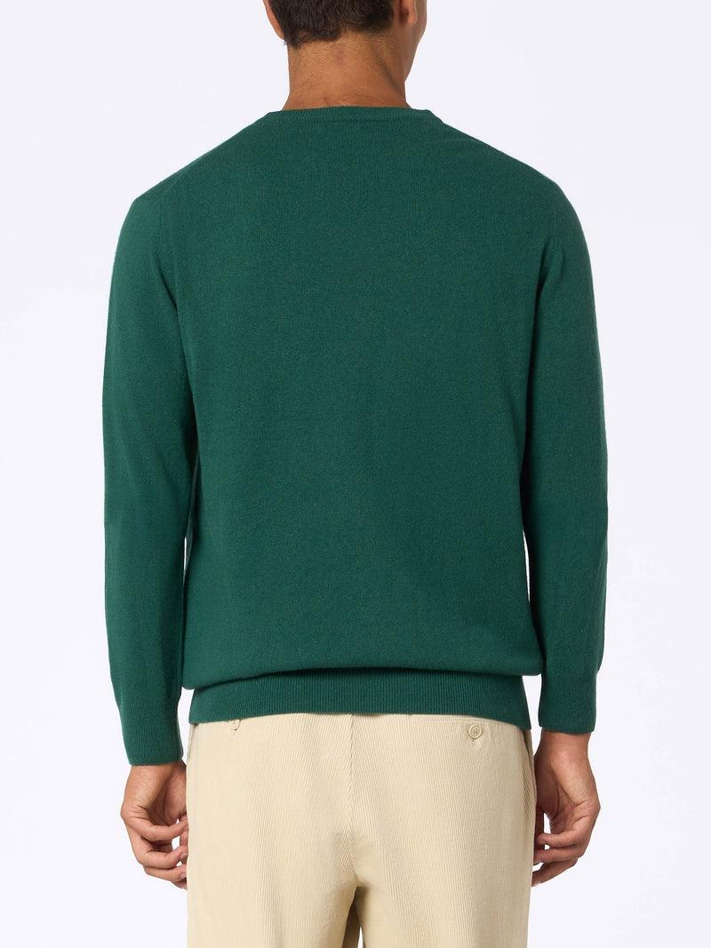 Maglione uomo in misto cashmere con scritta