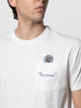 T-shirt con Taschino e Stampa con Ricamo Bartman Bianco