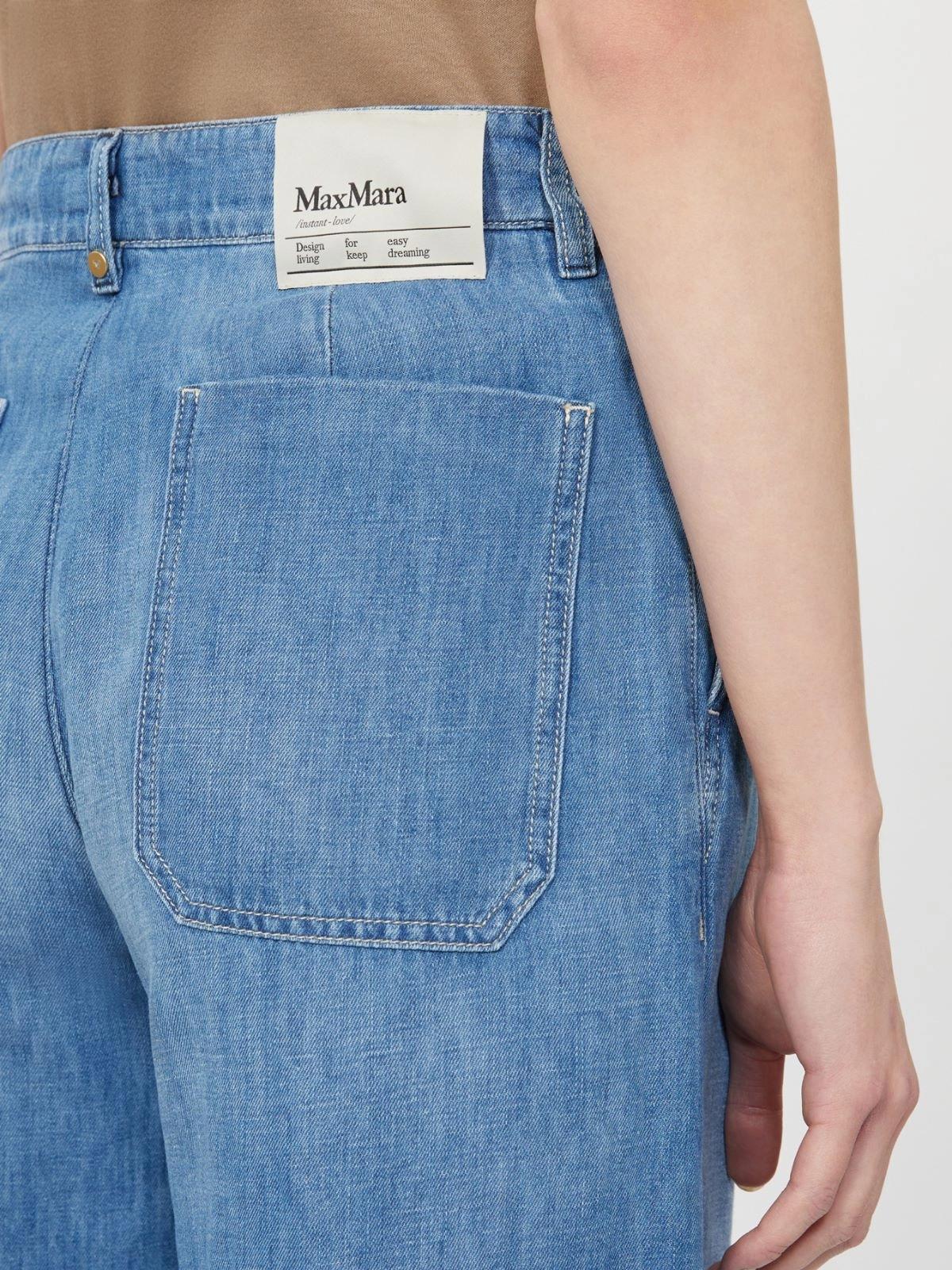 Pantalone in denim di cotone e lino - Blu SMMASTICE 001 S MAX MARA 