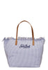 City bag fringe micro stripes