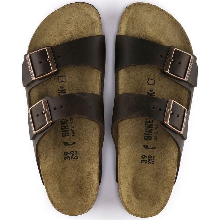 Ciabatta Arizona unisex in pelle oleata 052533ARIZONA HABANA BIRKENSTOCK 