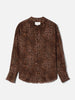 Camicia Cristal in lino con stampa leopardata