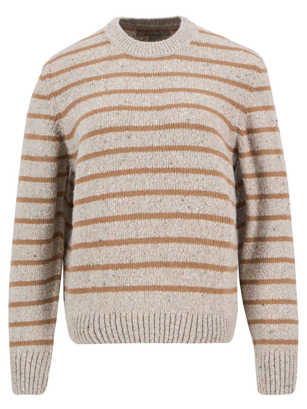 Maglione girocollo Claydon con motivo a righe in misto lana LKN1665LKN ST53 BARBOUR 