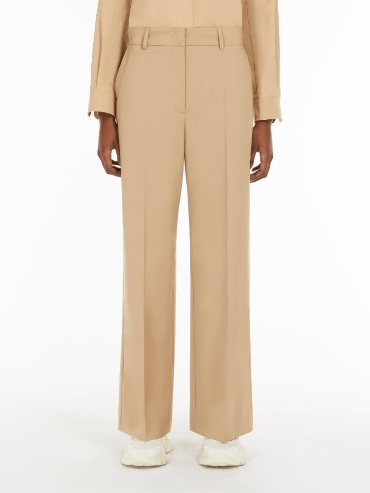 Pantalone donna a palazzo in tela di lana VISIVO 009 WEEKEND 
