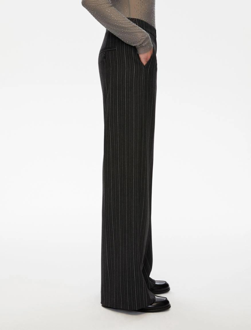 Pantalone dritto in tessuto tecnico gessato FEZ 007 IBLUES 