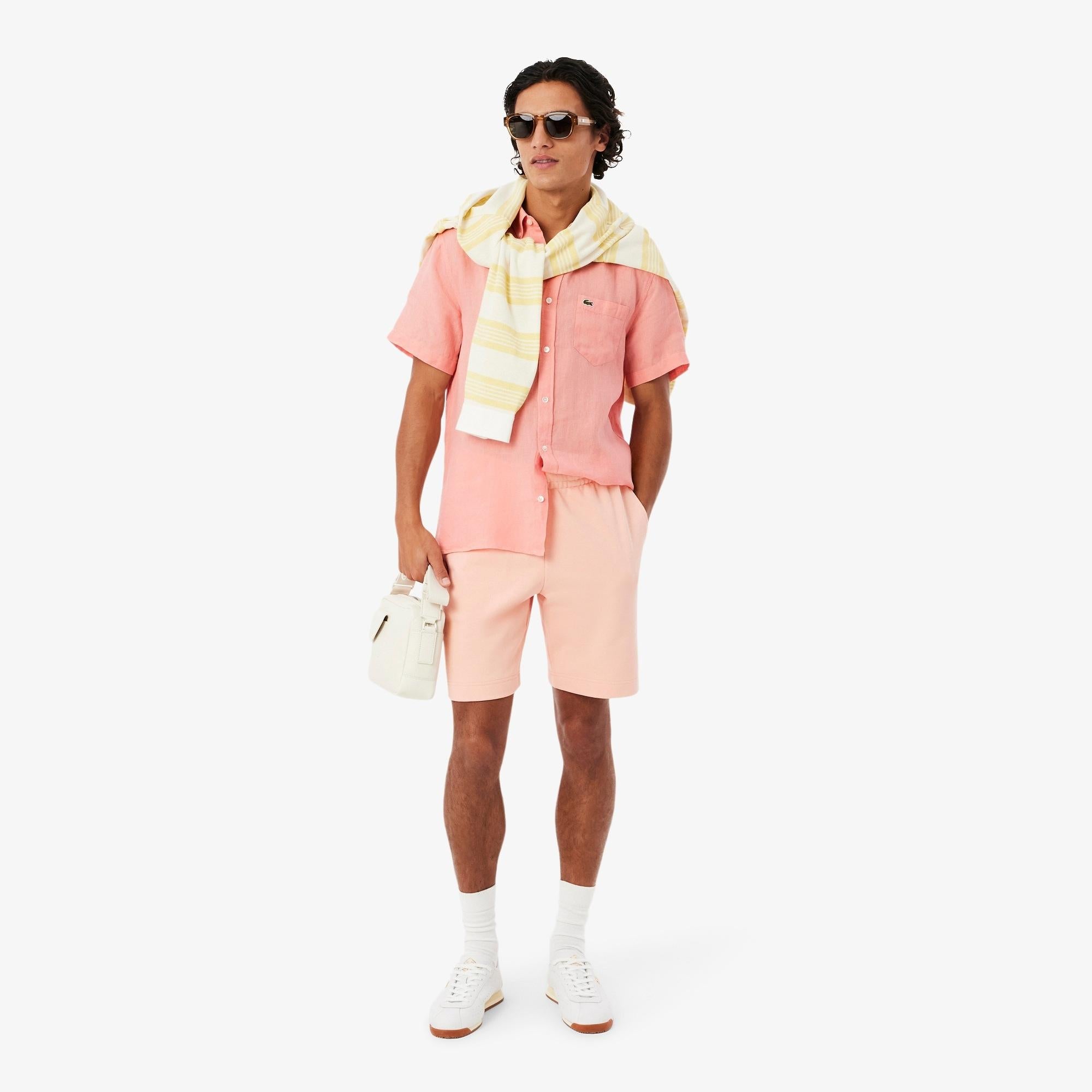 Camicia di lino a maniche corte CH5699 UI2 LACOSTE 