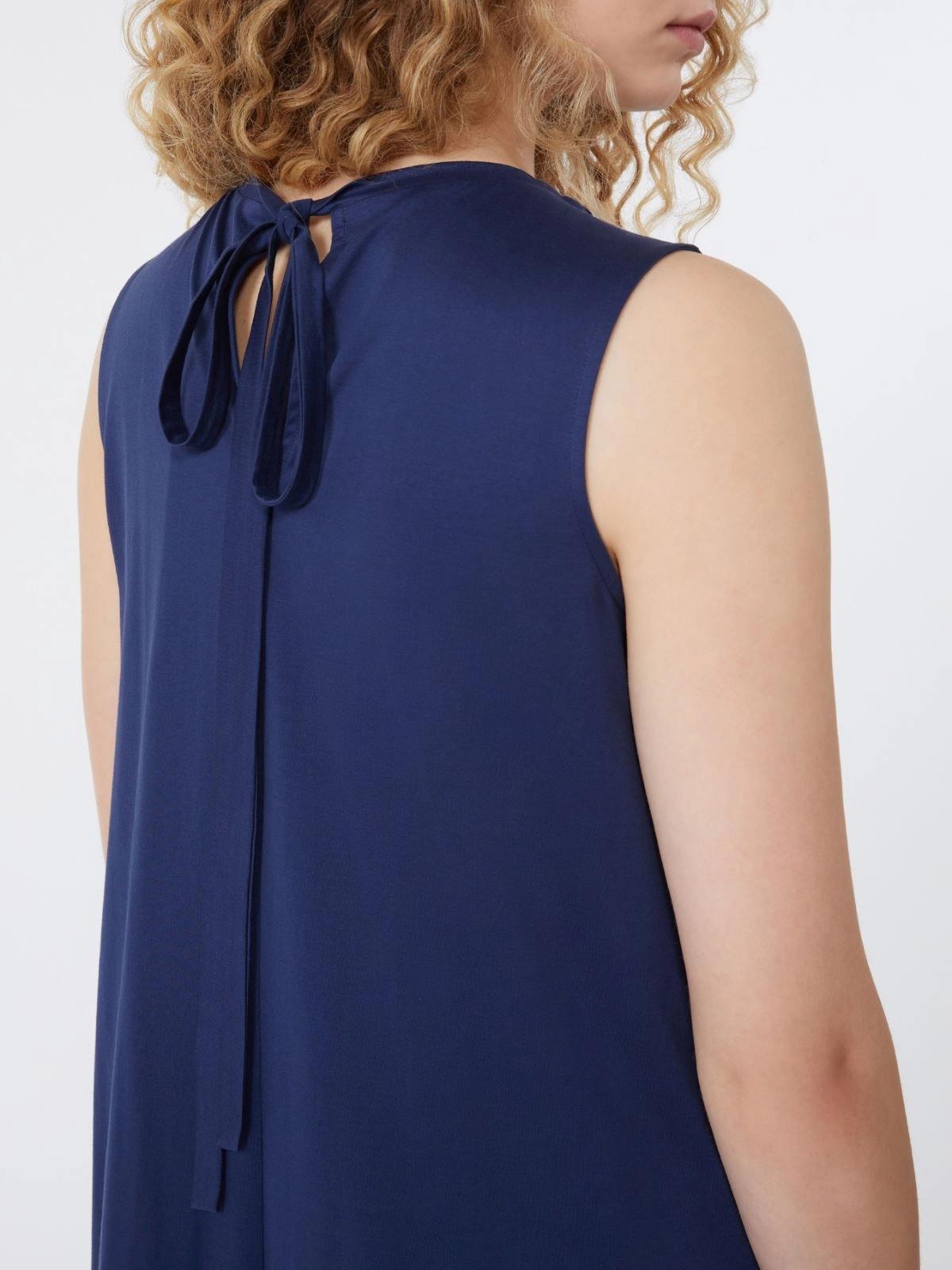 Abito fluido in jersey di cotone - BLU<BR/> WKDRICORDO 005 WEEKEND 