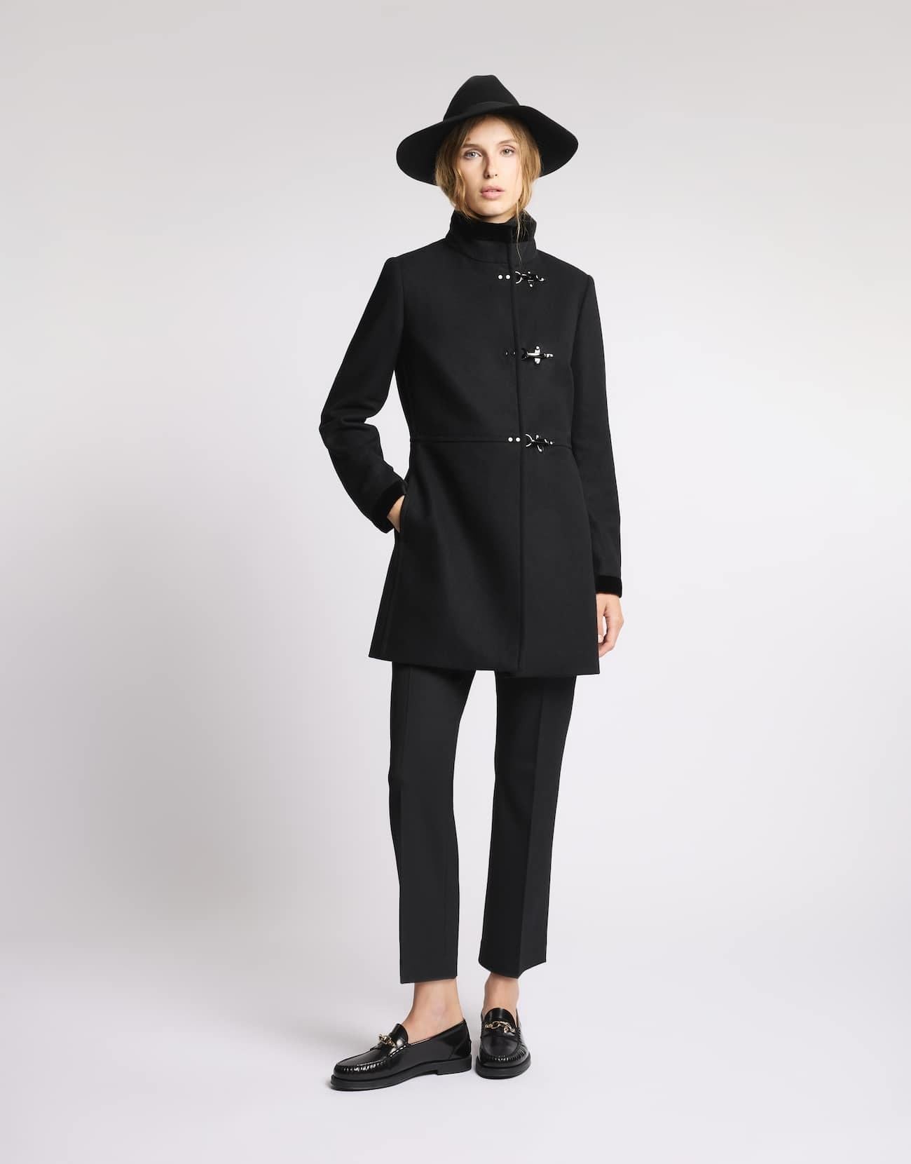 Virginia Coat in Panno di Lana<BR/> NAW50514000SGL B999 FAY 