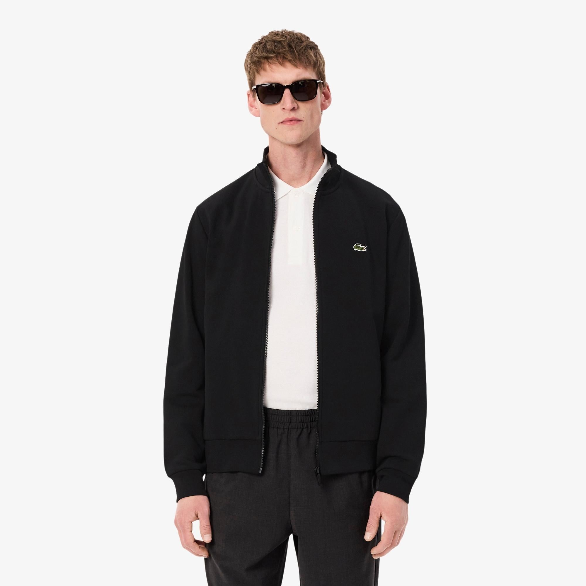 Felpa in misto cotone a collo alto con zip SH9622 031 LACOSTE 