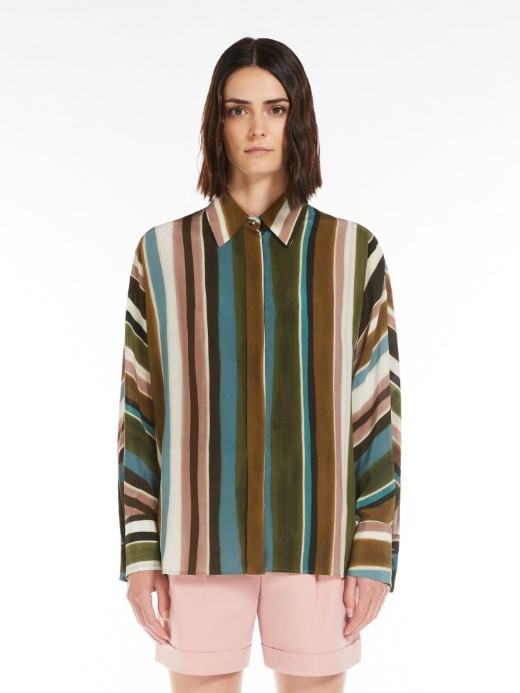 Camicia in crêpe de Chine fantasia<BR/> ARPE 004 MAX MARA STUDIO 