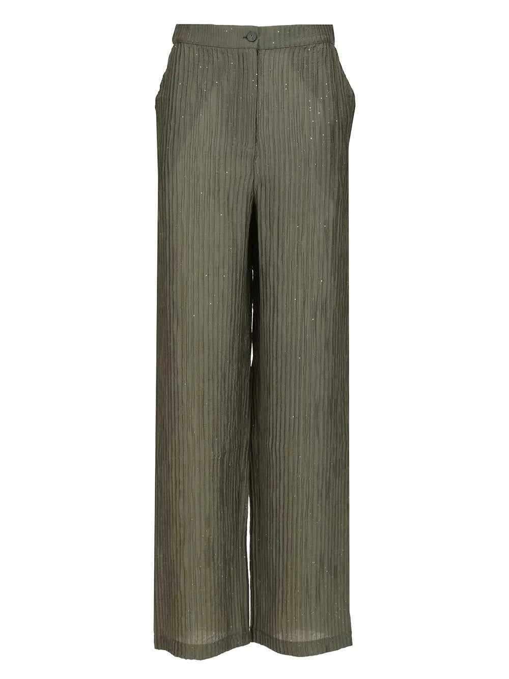 Pantaloni in lyocell effetto stropicciato EW003446AF20830 F7010 ARMANI 