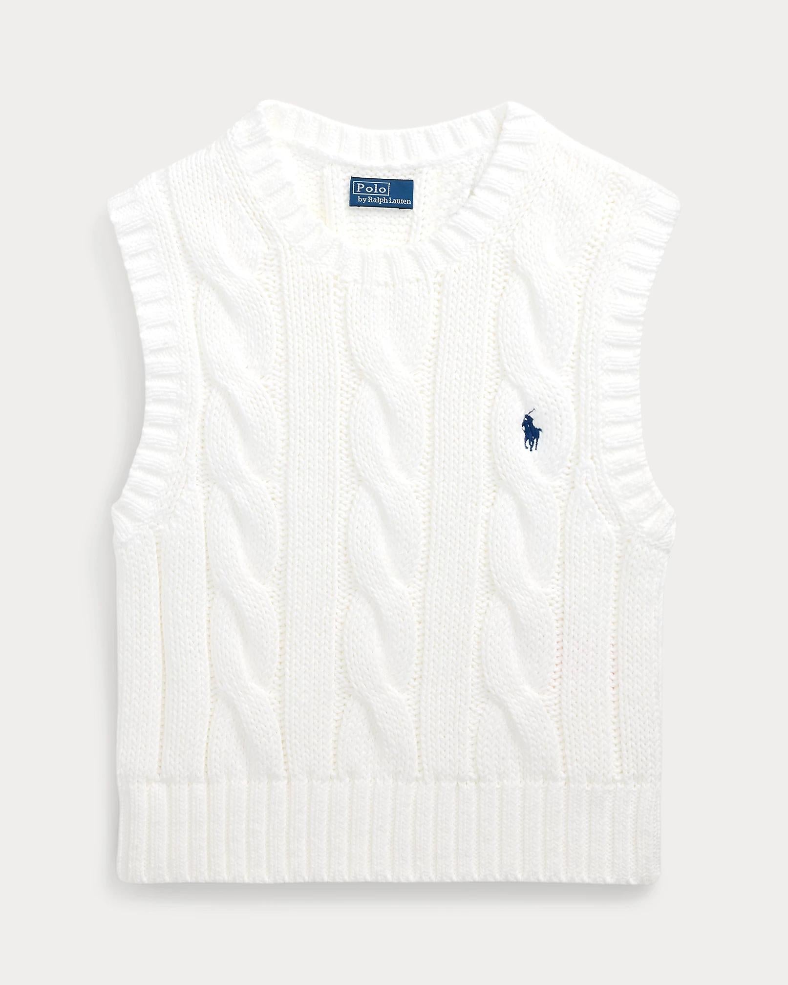 Gilet corto in cotone a trecce