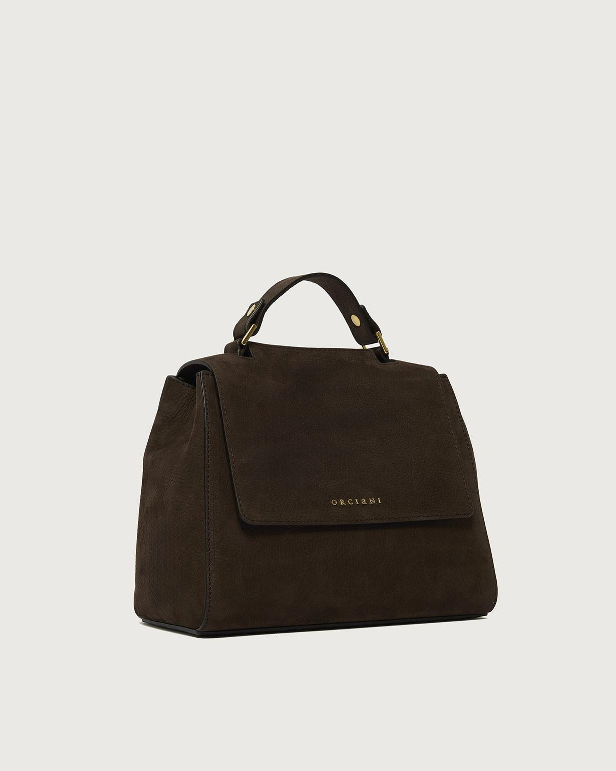 Borsa Sveva Nabucco Small a mano in pelle nabuk con tracolla B01999NBU MORO ORCIANI 