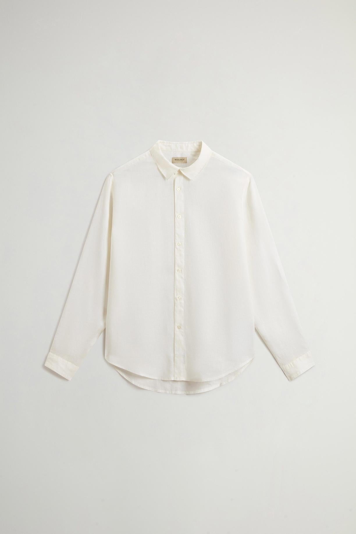 Camicia in puro lino tinta in capo<BR/> CFWOSI2013MRUT5284 8270 WOOLRICH 