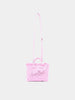 Borsa rosa Vanity Mini logo strass