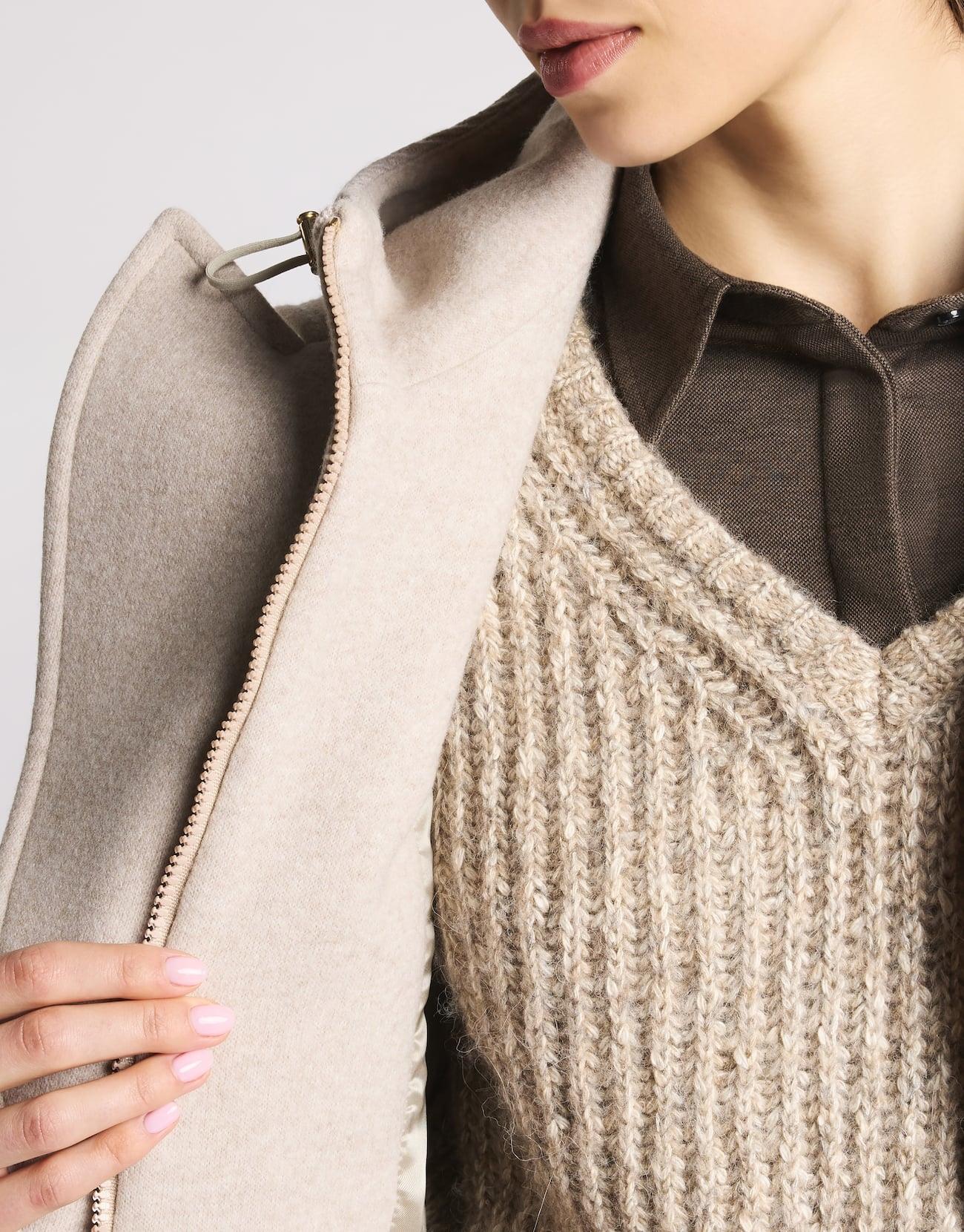 Cappotto Double Front in Jersey di Lana<BR/> NAW5951333JXQB C205 FAY 
