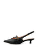 Slingback Ginko Coccinelle in Pelle nera