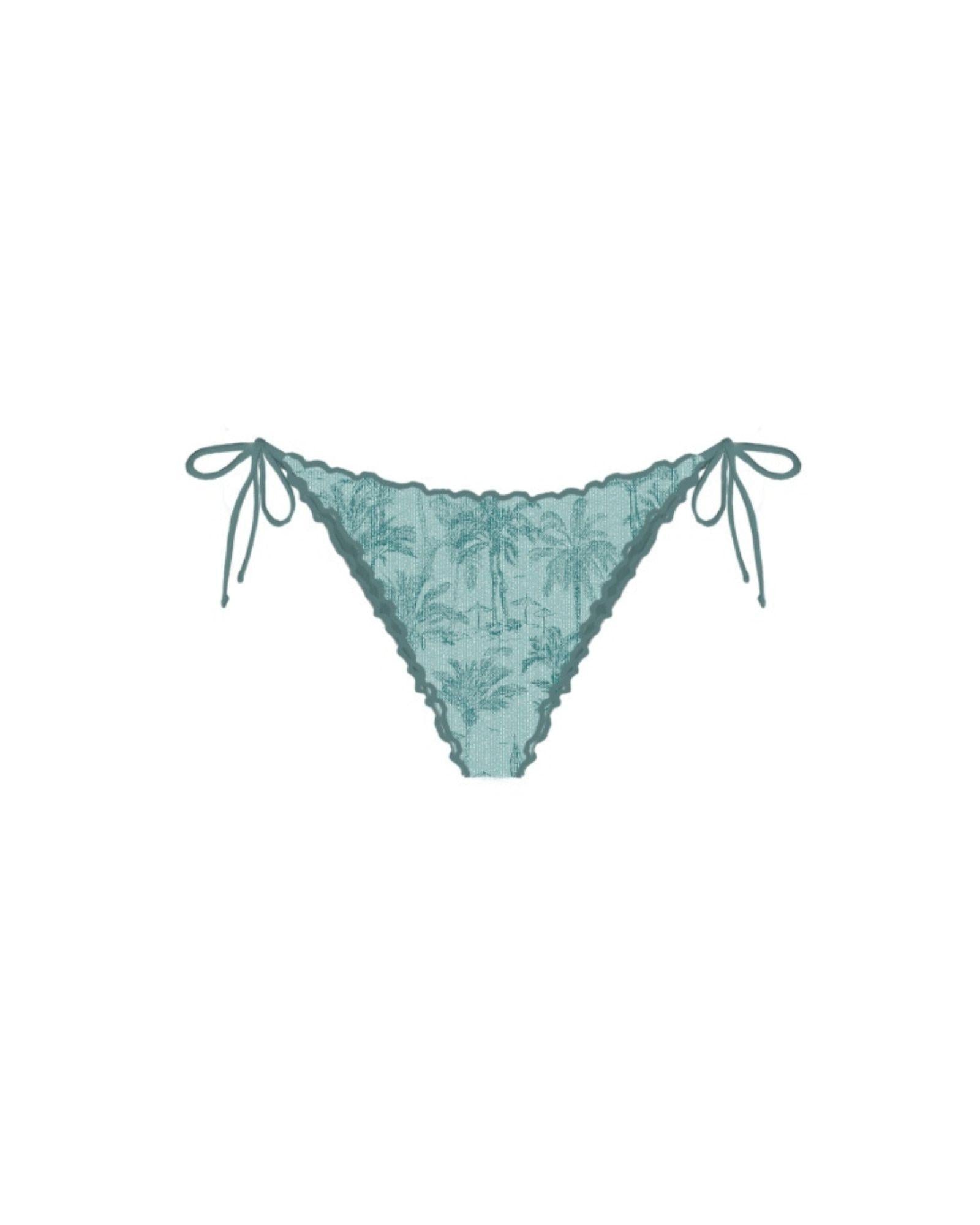 Slip da donna in lurex stampa palme