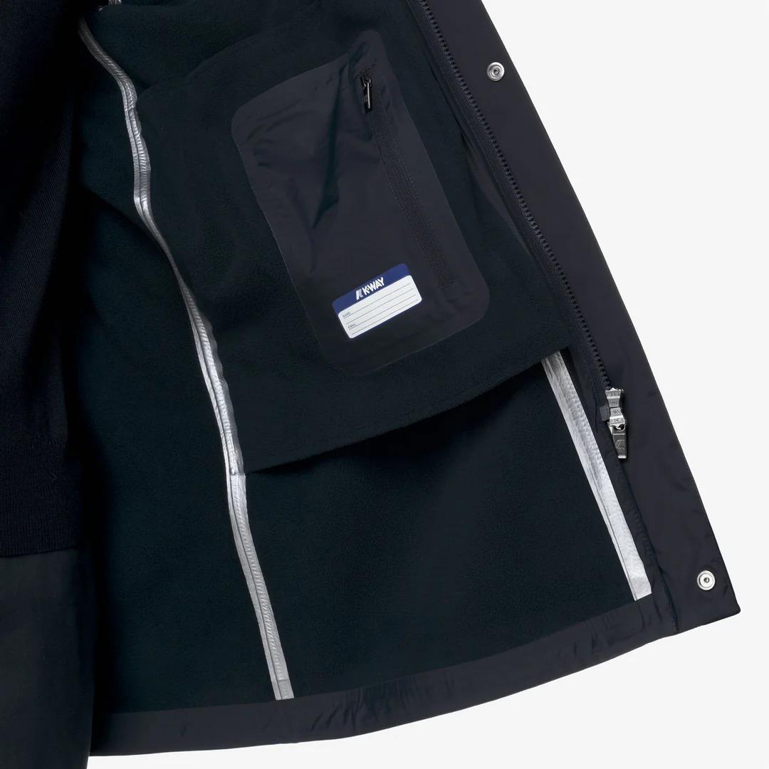 DUKE BONDED<BR/>BLUE DEPTH-BLUE DEPTHS<BR/>Giacca Invernale Uomo Blu Depth con Cappuccio Staccabile K6116YW A2B K-WAY 