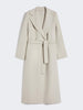 Cappotto a vestaglia in drap di lana