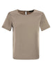 T-shirt in raso e jersey