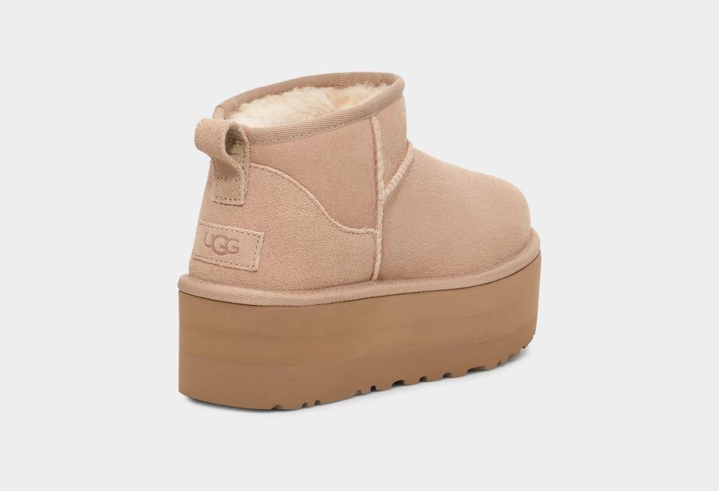 Scarpe donna classic ultra mini platform in pelle scamosciata 1135092 SAN UGG 
