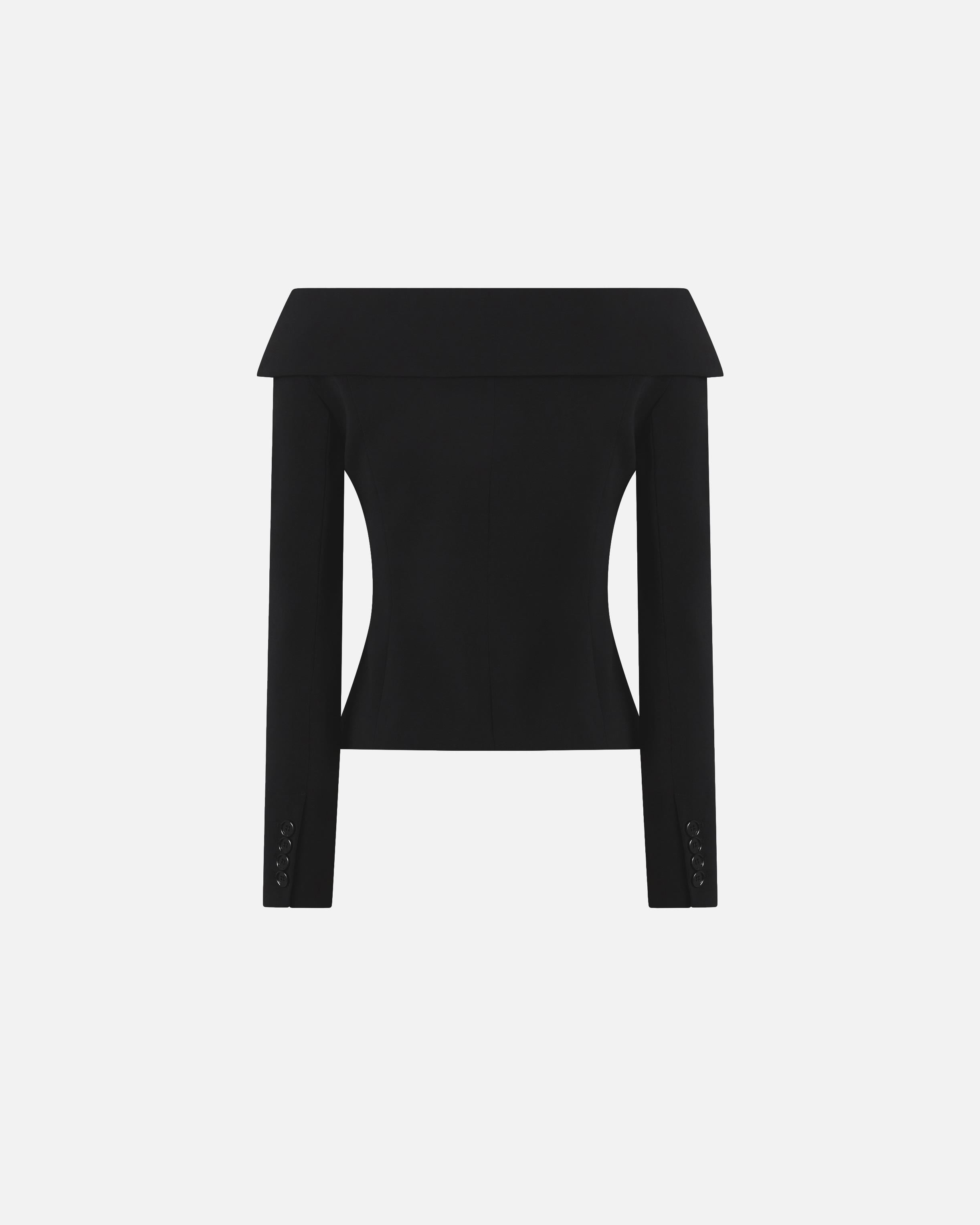 Antonina<BR/>Giacca aderente con spalle scoperte<BR/><BR/> 106132A304 Z99 PINKO 