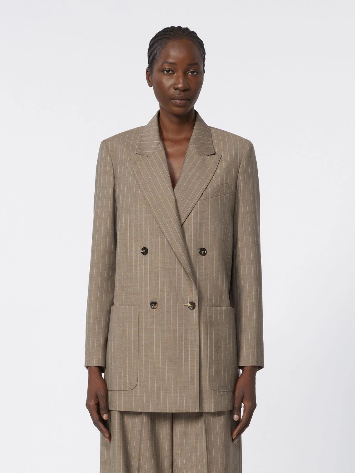 MXMACCIAIO<BR/>Blazer over in tela di lana gessata MXMACCIAIO 001 MAX MARA 