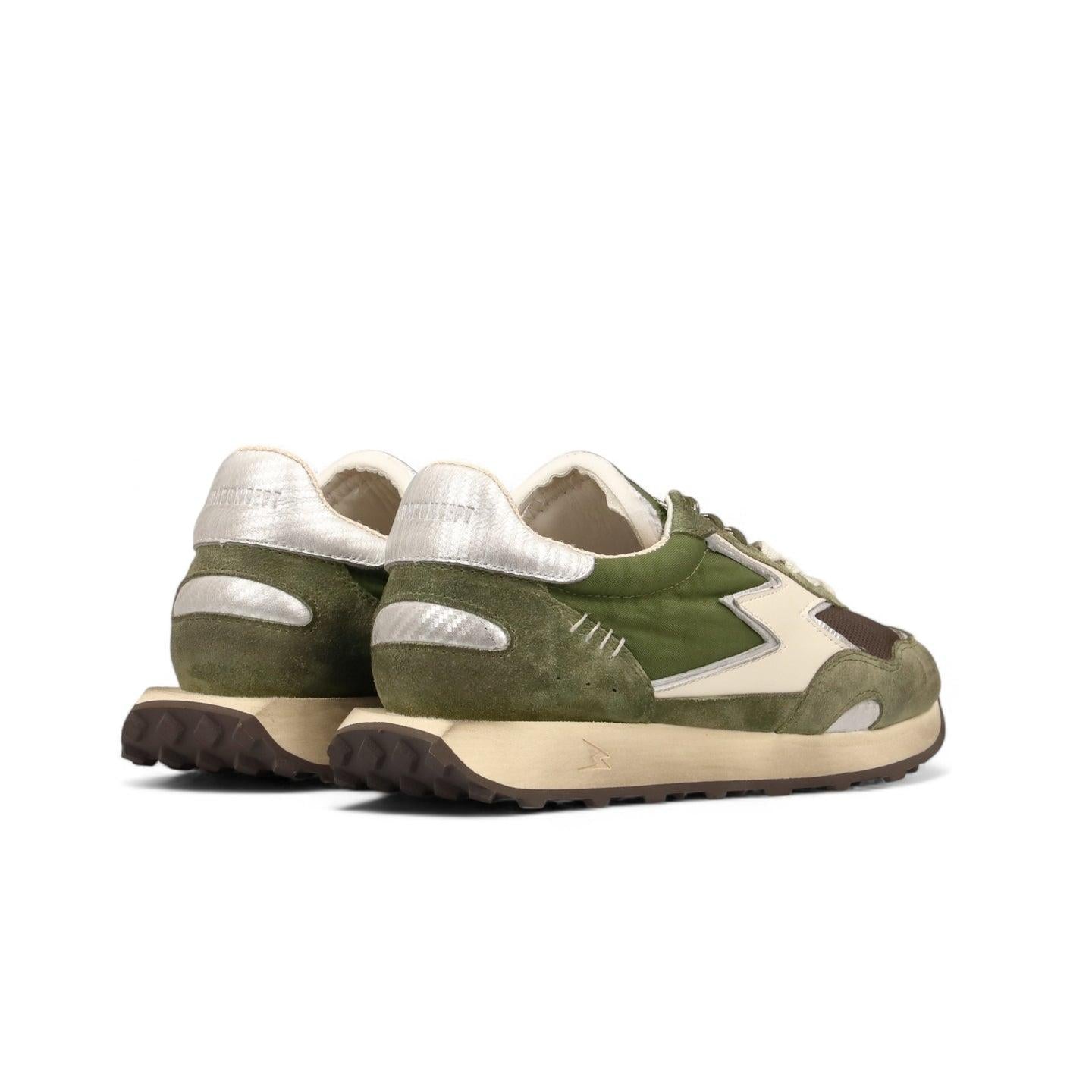Sneaker Hype Militare e Silver<BR/> HY226 MILITARY MOACONCEPT 