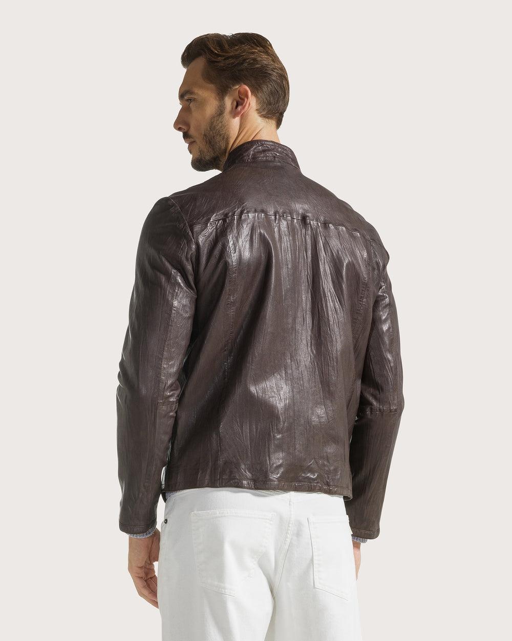 Giubbino in nappa leggera effetto stropicciato<BR/> CS1802380106 245 SEVENTY 
