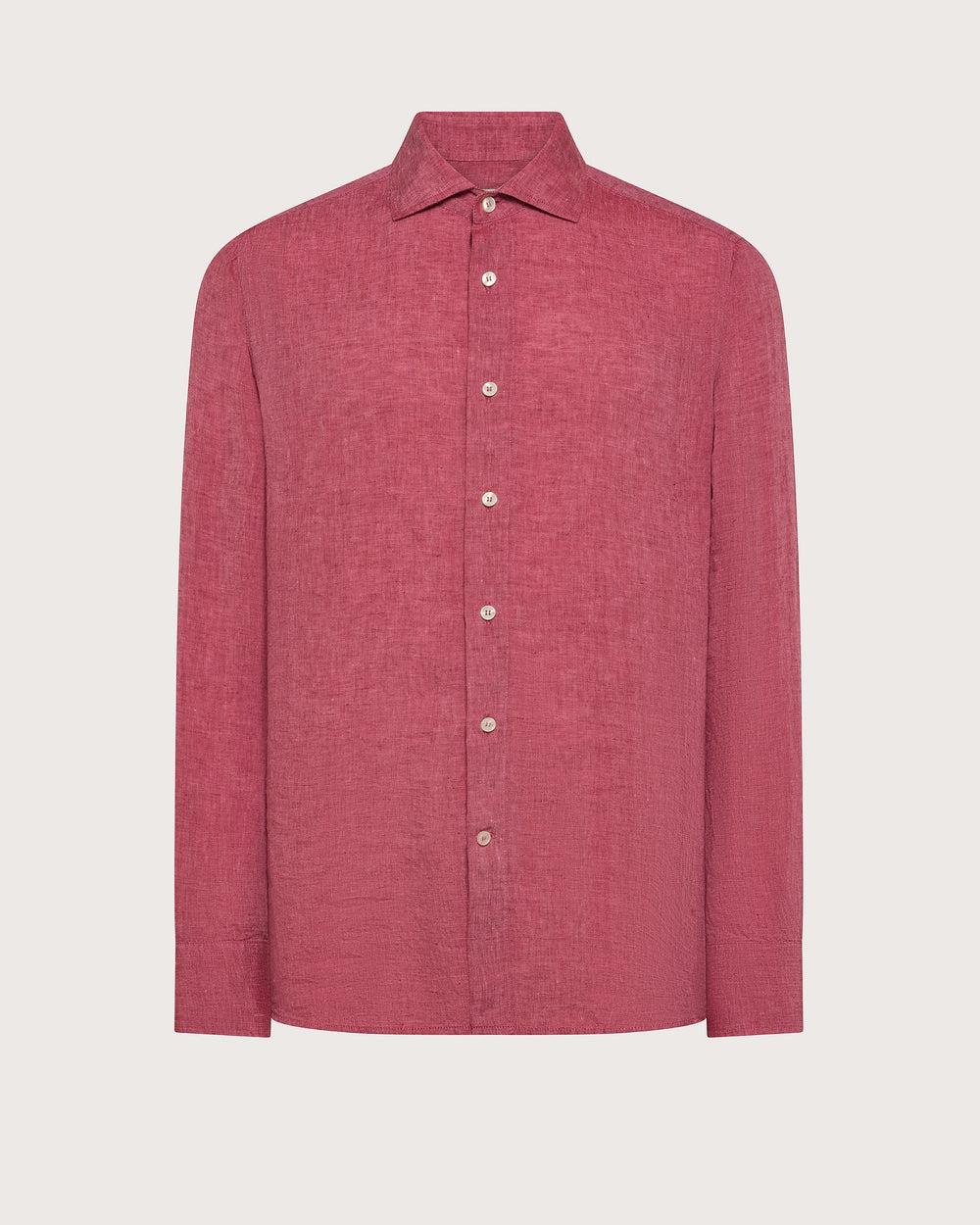 Camicia in lino tinto filo<BR/> CA0320300058 451 SEVENTY 