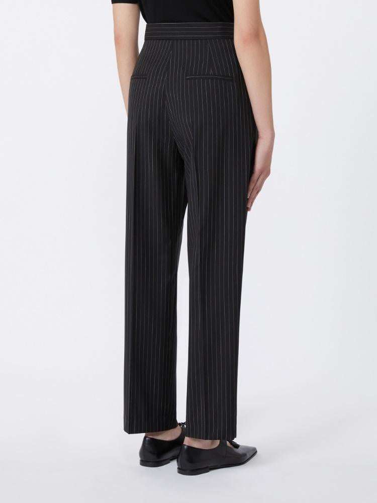 Pantalone carrot in tela di lana SESAMO 002 MAX MARA 