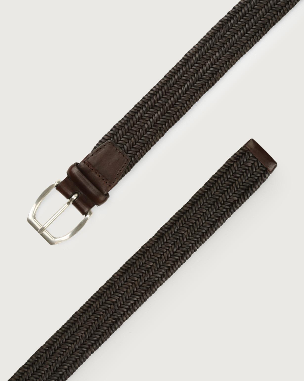 Cintura intrecciata Wide in pelle<BR/> U07187WID MORO ORCIANI 