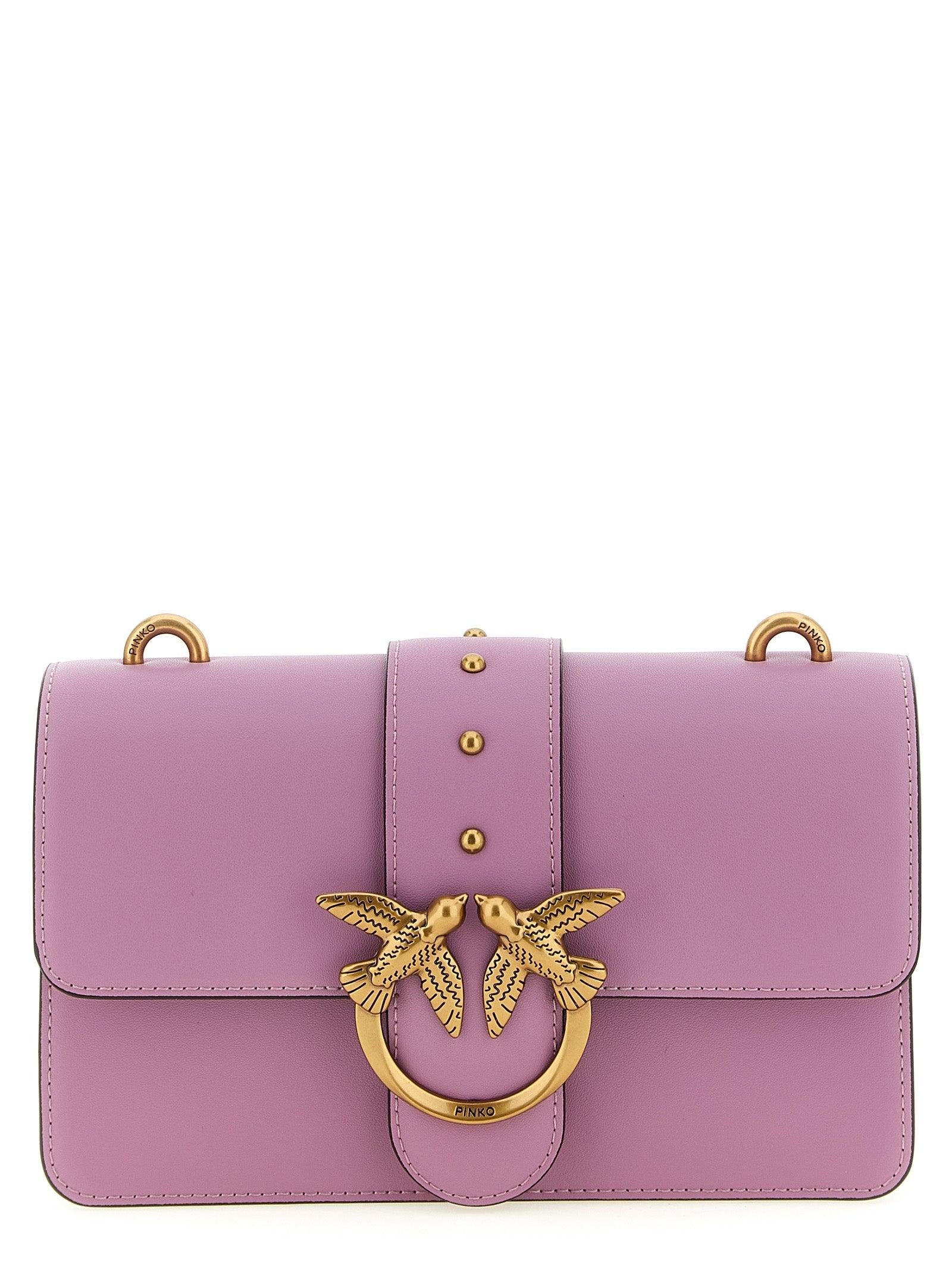 Borsa a tracolla piccola Love Bag One in pelle 105856A0F1 LILQ PINKO 
