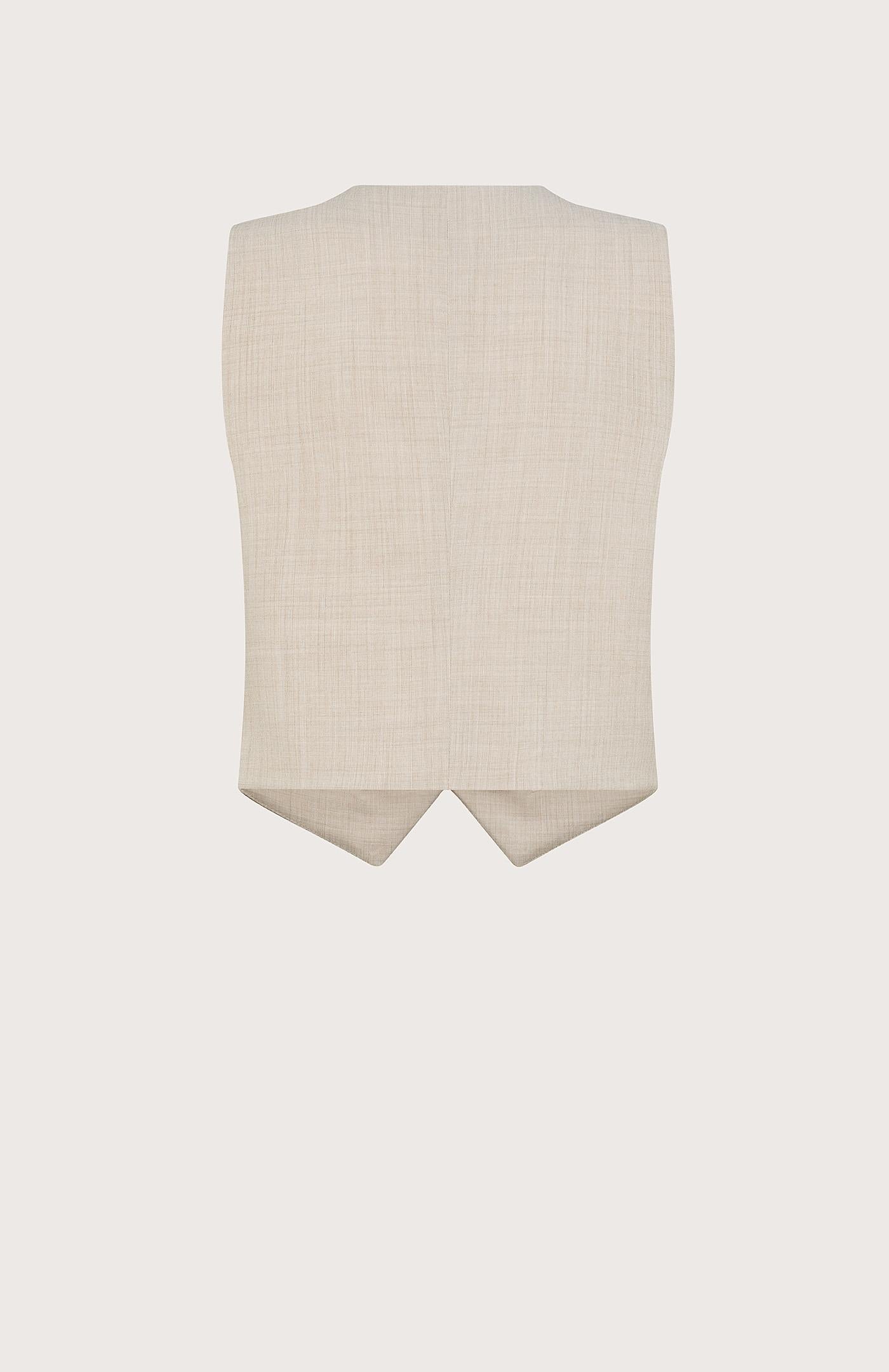 Gilet donna sartoriale in fresco tessuto melange